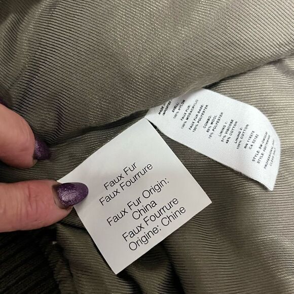 Women’s HELMUT & LANG Olive green high twist nylon bomber jacket size medium - Picture 13 of 14